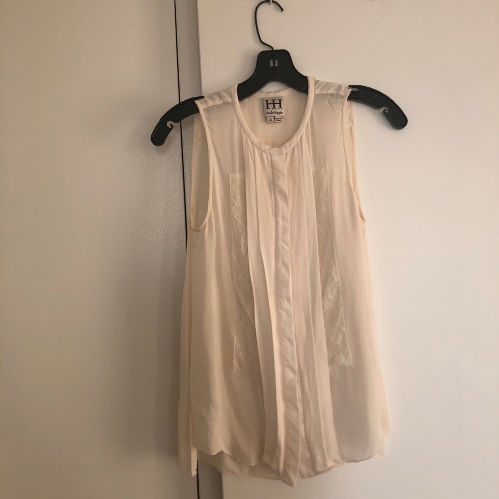 Haute Hippie silk sleeveless blouse